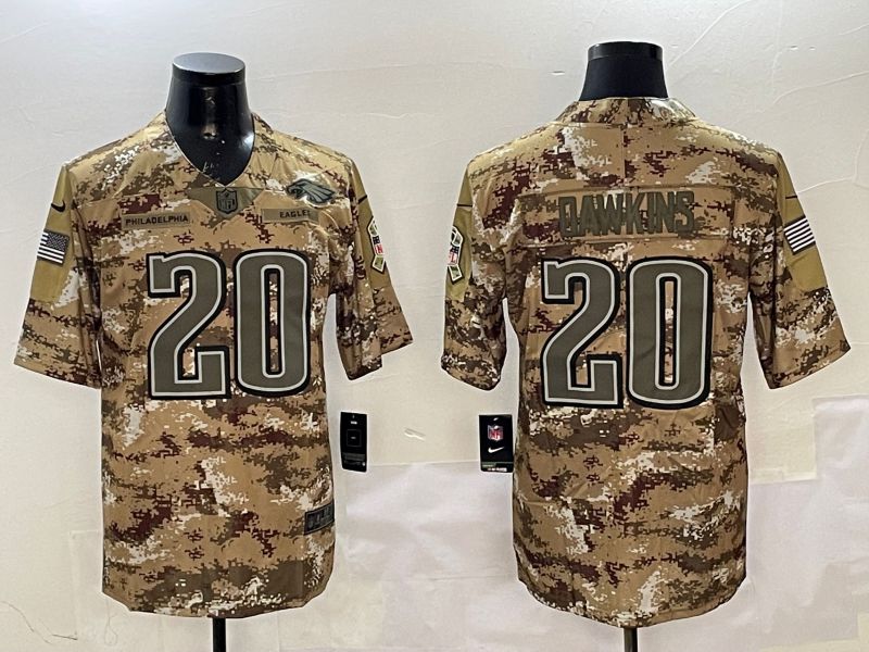 Men Philadelphia Eagles #20 Dawkins Camo 2025 Nike Salute to Service Limited NFL Jersey style 212->philadelphia eagles->NFL Jersey